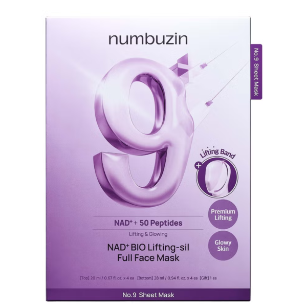 NUMBUZIN N.9 NAD+ BIO LIFTING-SIL FULL FACE MASK 4 7653