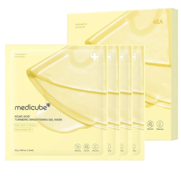 MEDICUBE KOJIC ACID TURMERIC BRIGHTENING GEL MASK 4UN