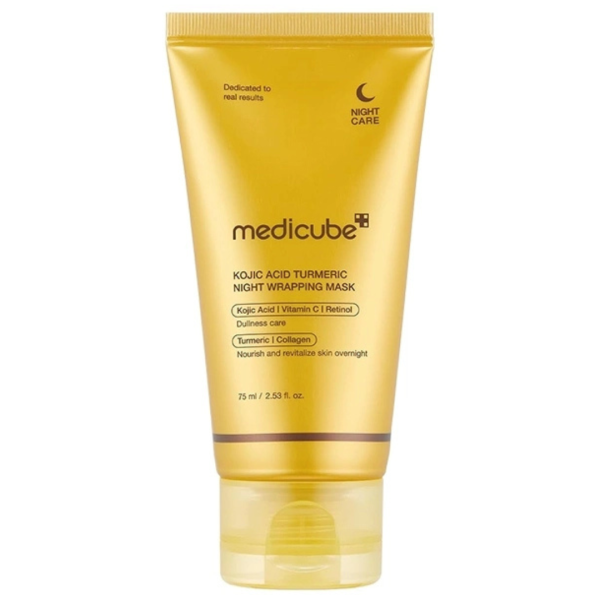 MEDICUBE KOJIC ACID TURMERIC NIGHT WRAPPING MASK 75ML