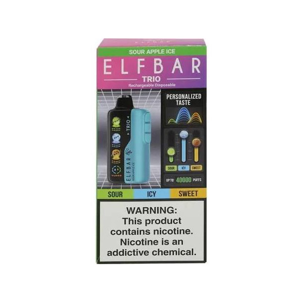 ELFBAR 40K TRIO SOUR APPLE ICE