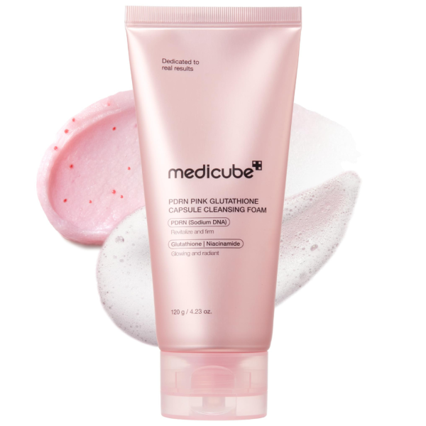MEDICUBE PDRN PINK GLUTATHIONE CAPSULE CLEANSING FOAM 120G