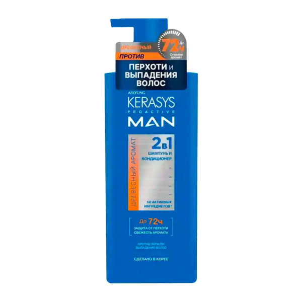 KERASYS PRO ACTIVE MAN SHAMPOO 2EM1 WOODY 400ML